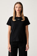 PINKO BASICO T-SHIRT JERSEY LOGO PIN