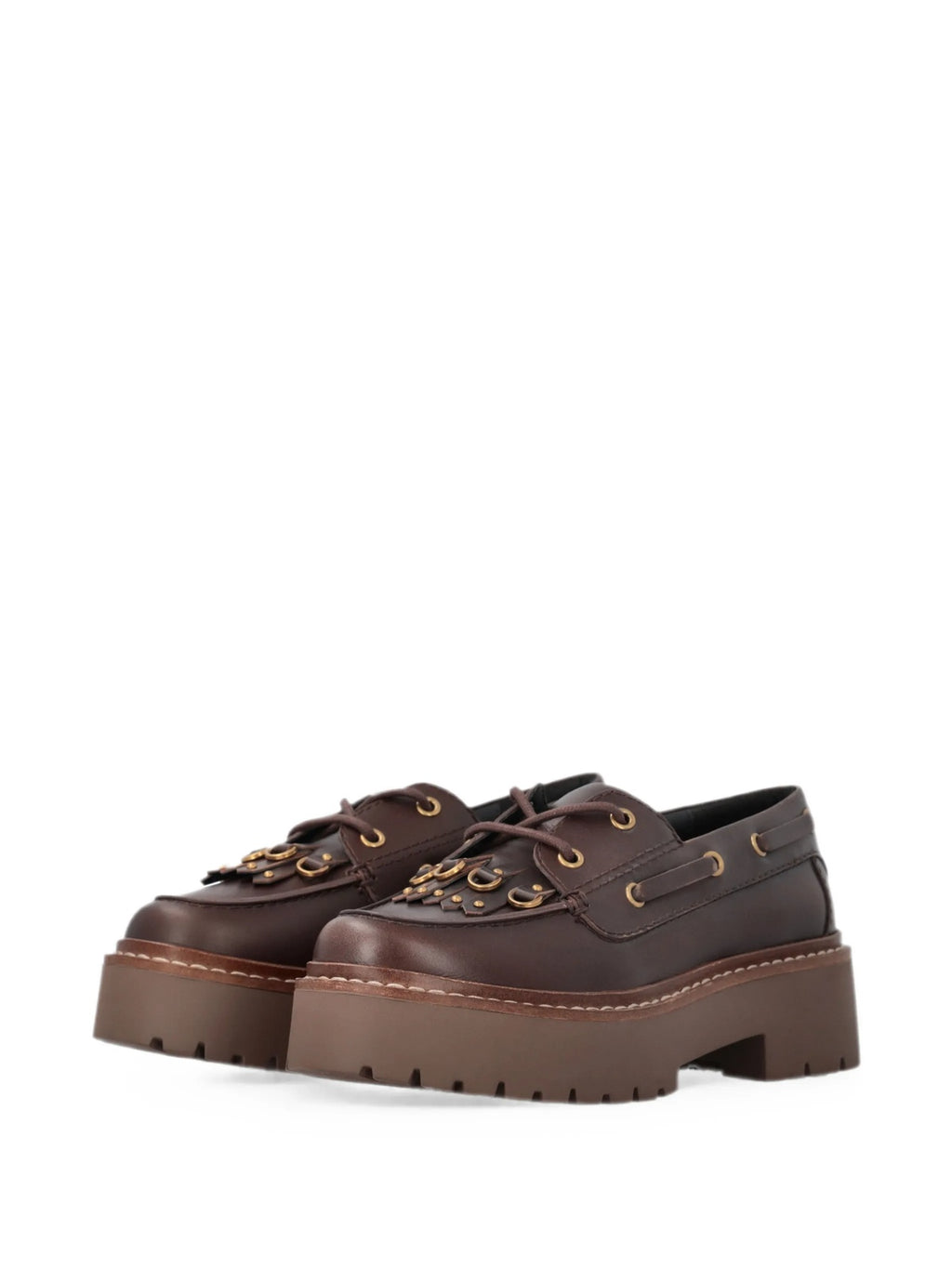 MARGARET 01 - MOCASSINO BRUSHED CALF LEATHER 