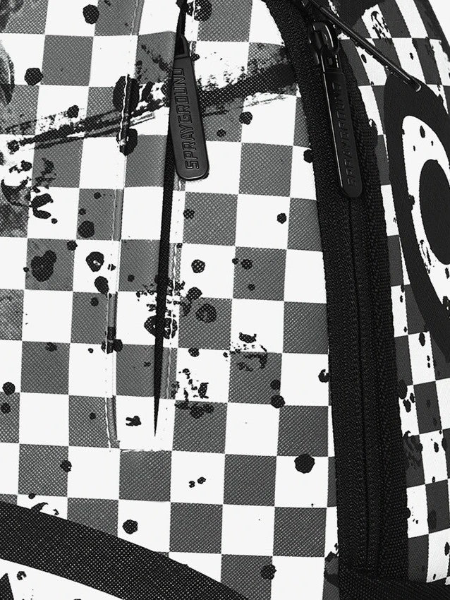 PAINTED OVER CHECK BACKPACK 