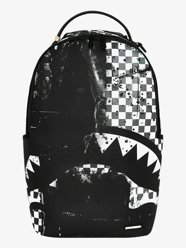 PAINTED OVER CHECK BACKPACK 