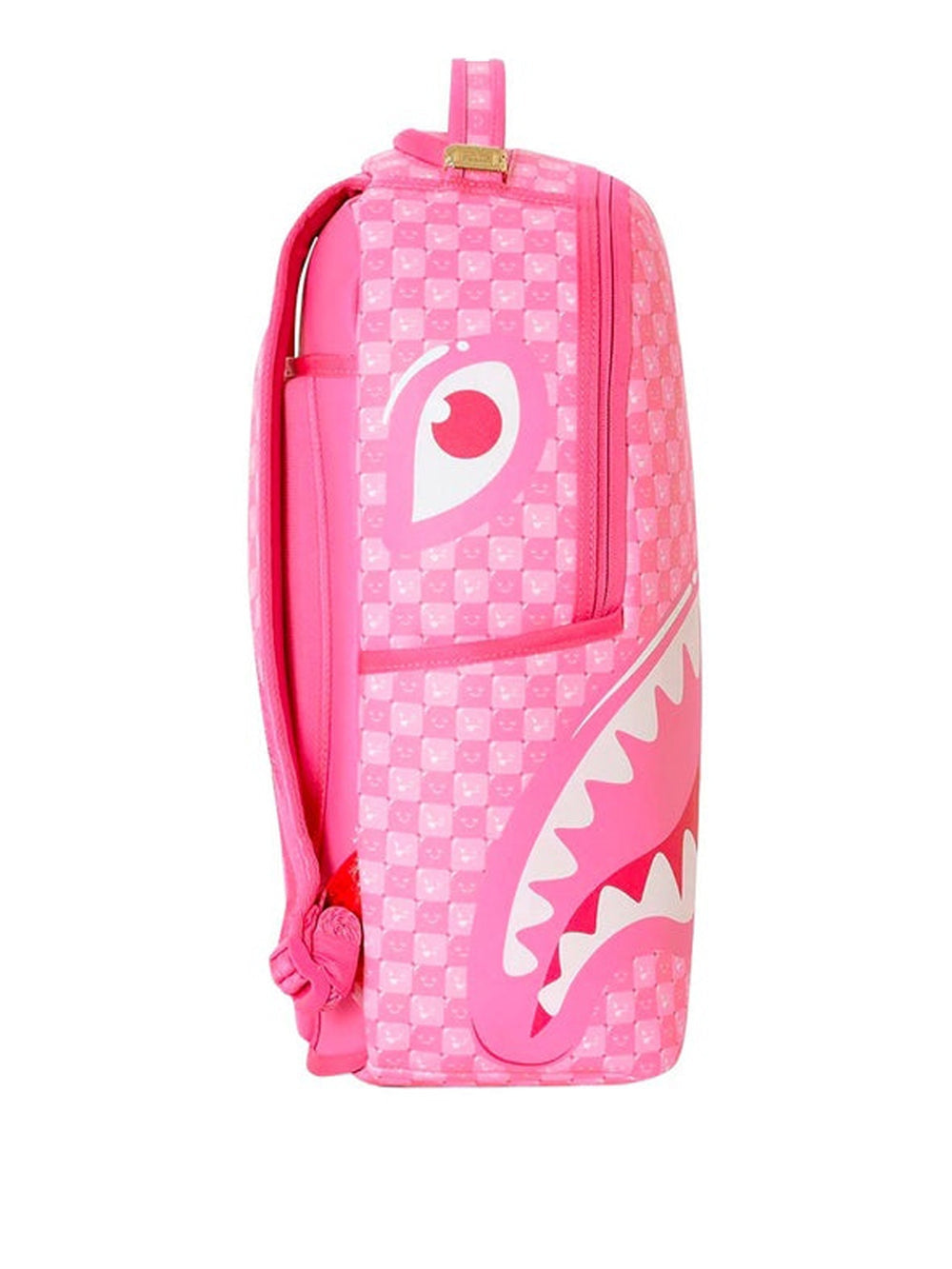 PINK NEW CHECK FACES BACKPACK 