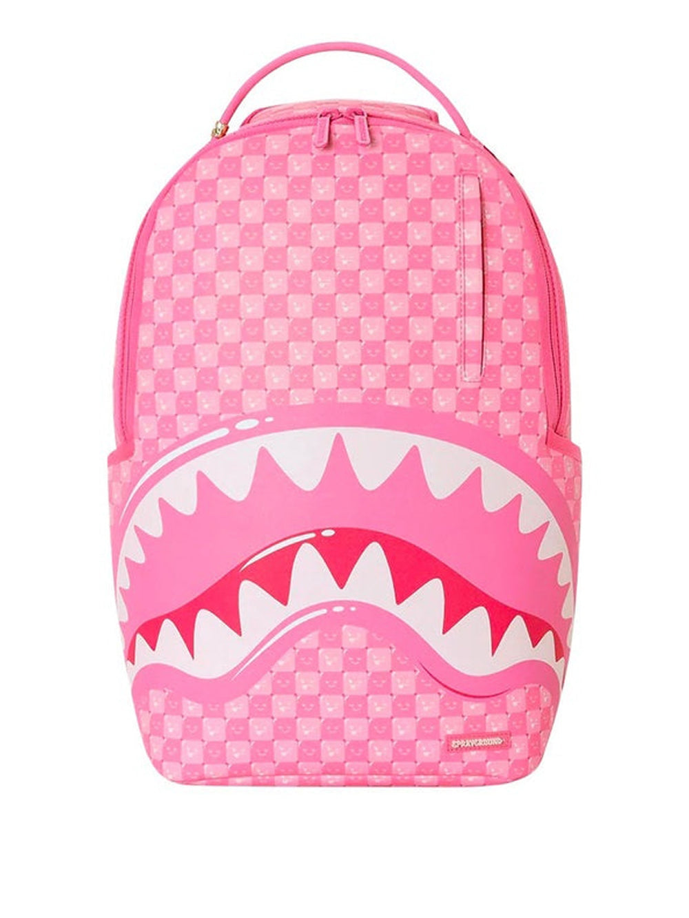 PINK NEW CHECK FACES BACKPACK 