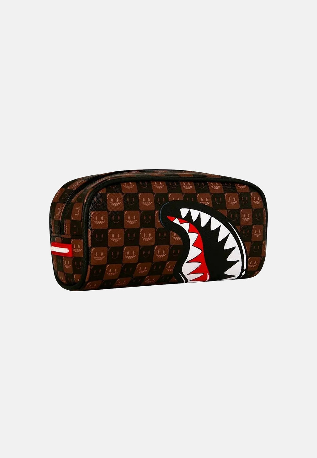 SHARKS IN PARIS WTF BUBBLE BROWN CHECK POUCH 