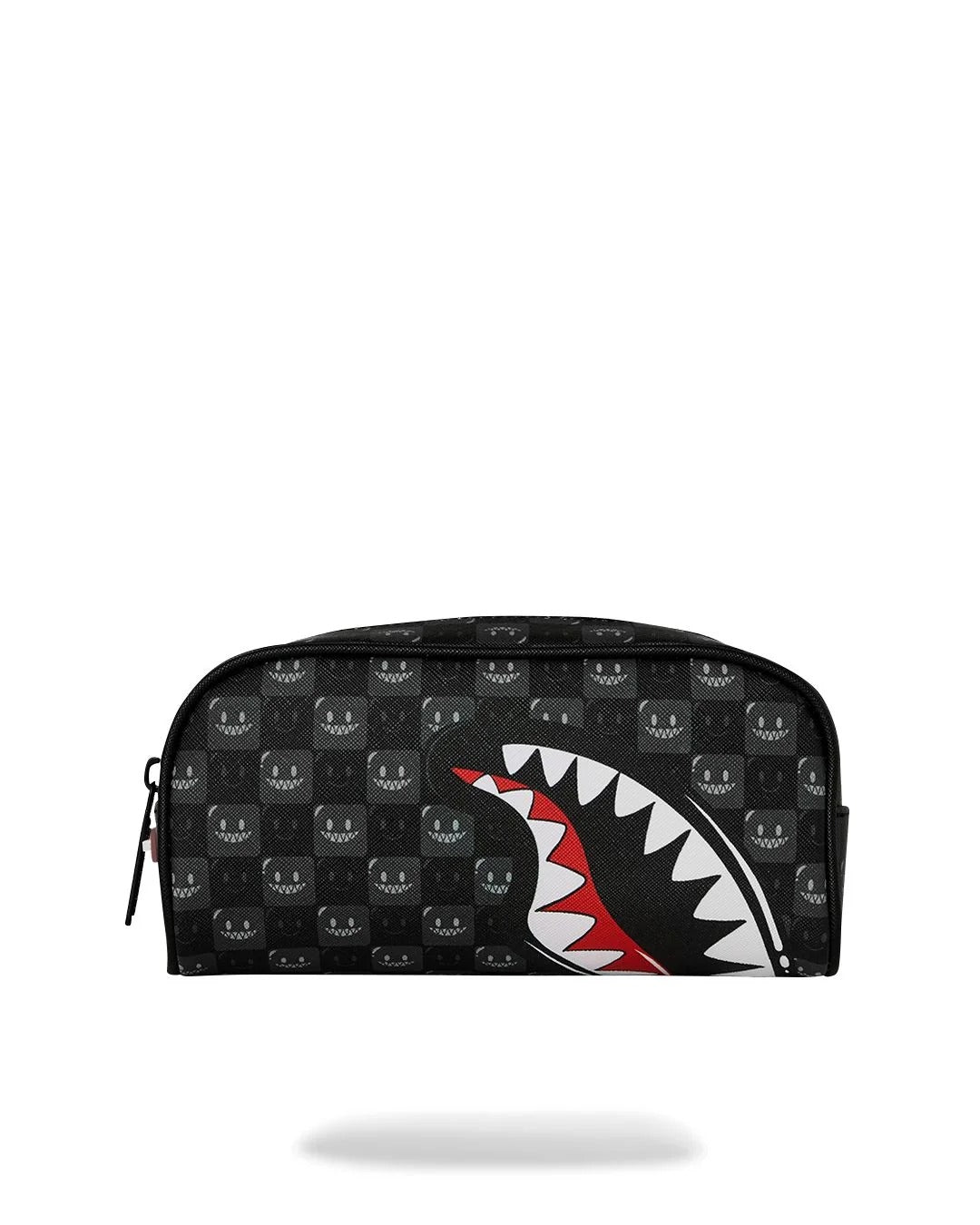SHARKS IN PARIS WTF BUBBLY BLACK CHECK POUCH 