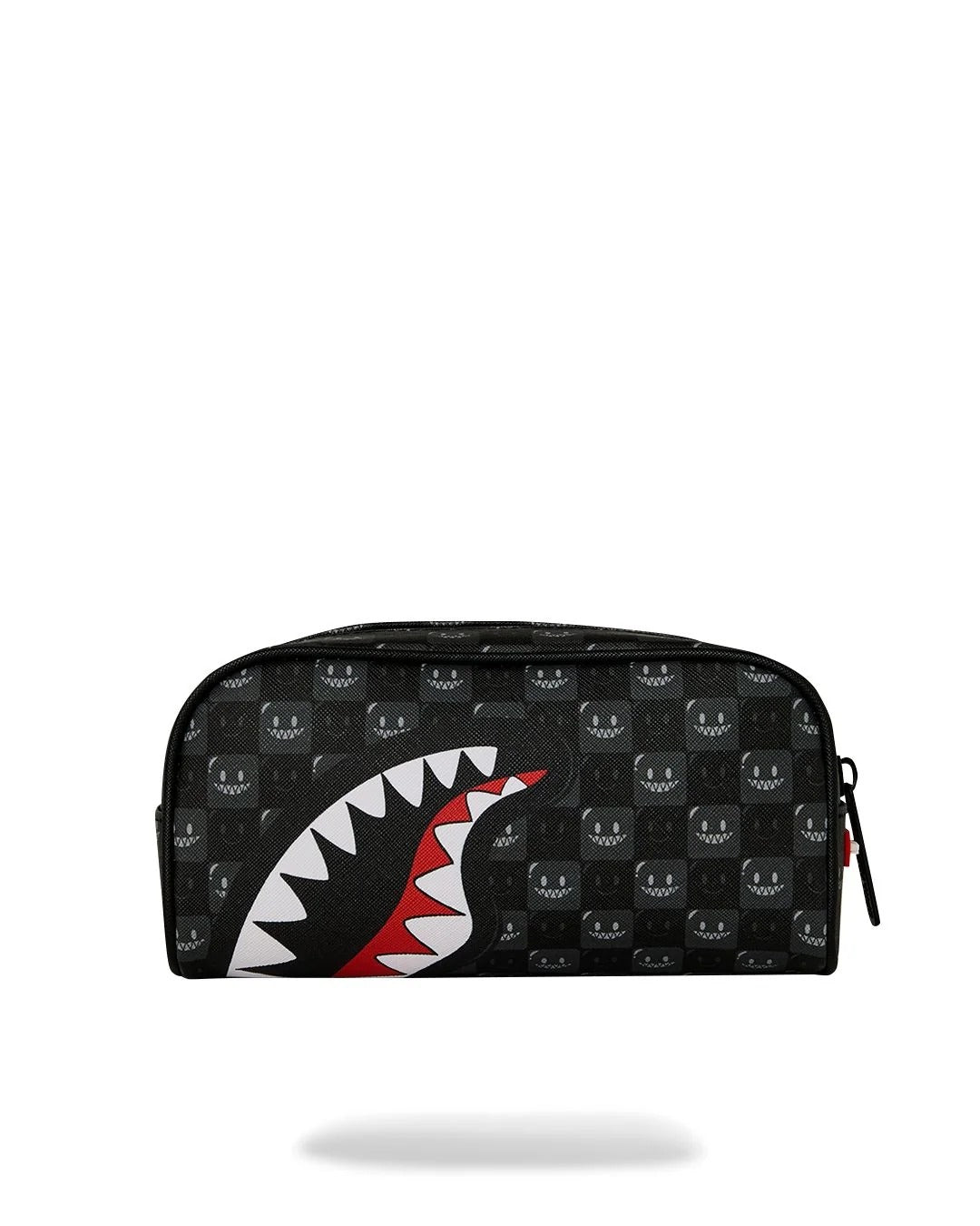 SHARKS IN PARIS WTF BUBBLY BLACK CHECK POUCH 