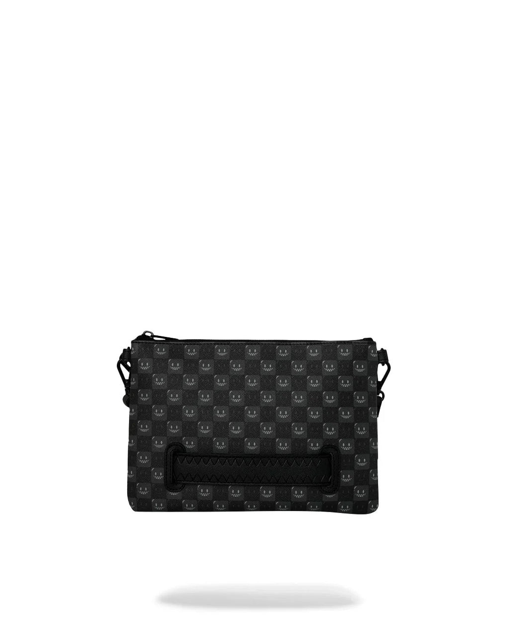 SHARKS IN PARIS WTF BUBBLY BLACK CHECK CROSSOVER CLUTCH 