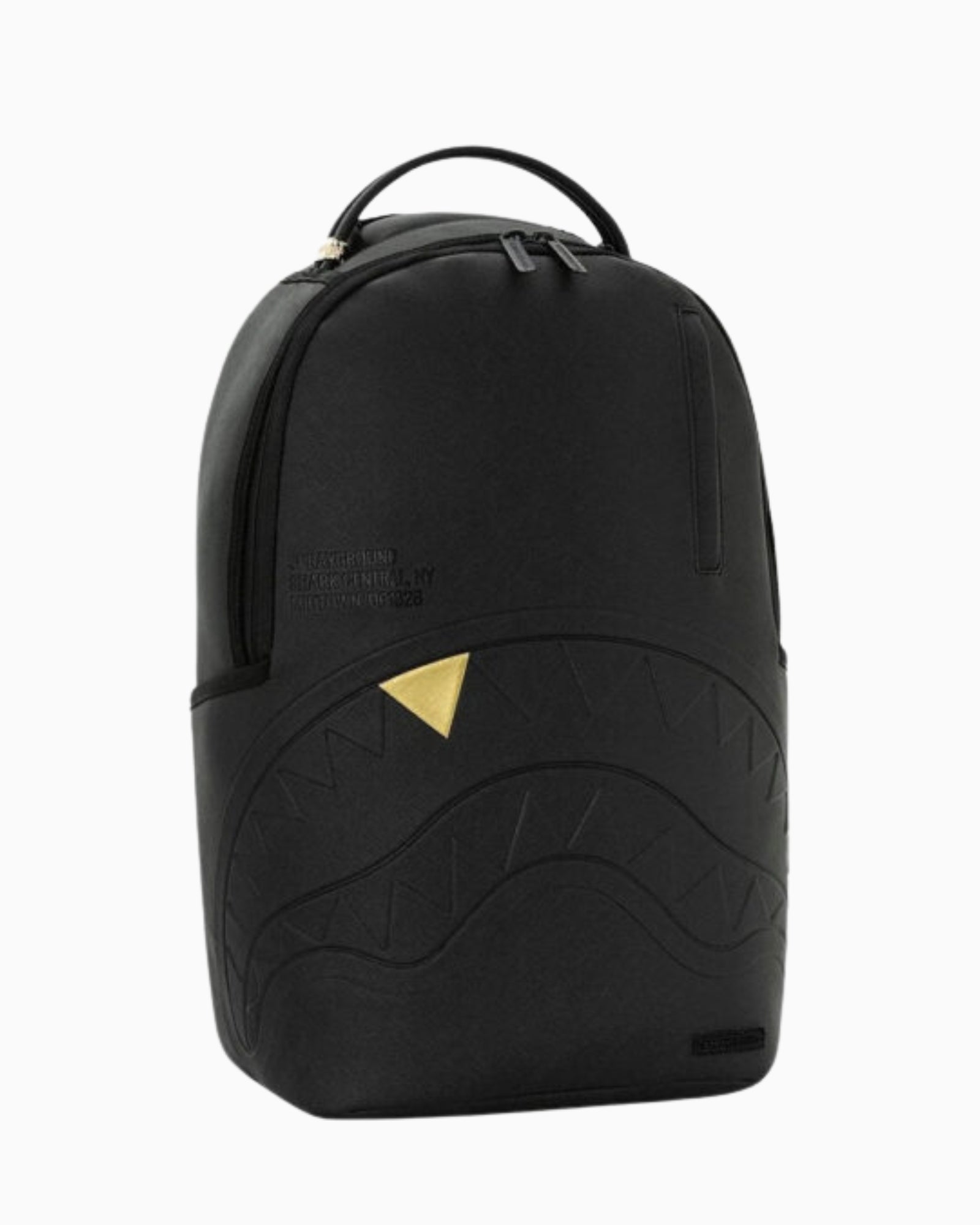 BLACKED OUT EMBOSSED GOLD TOOTH BACKPACK 
