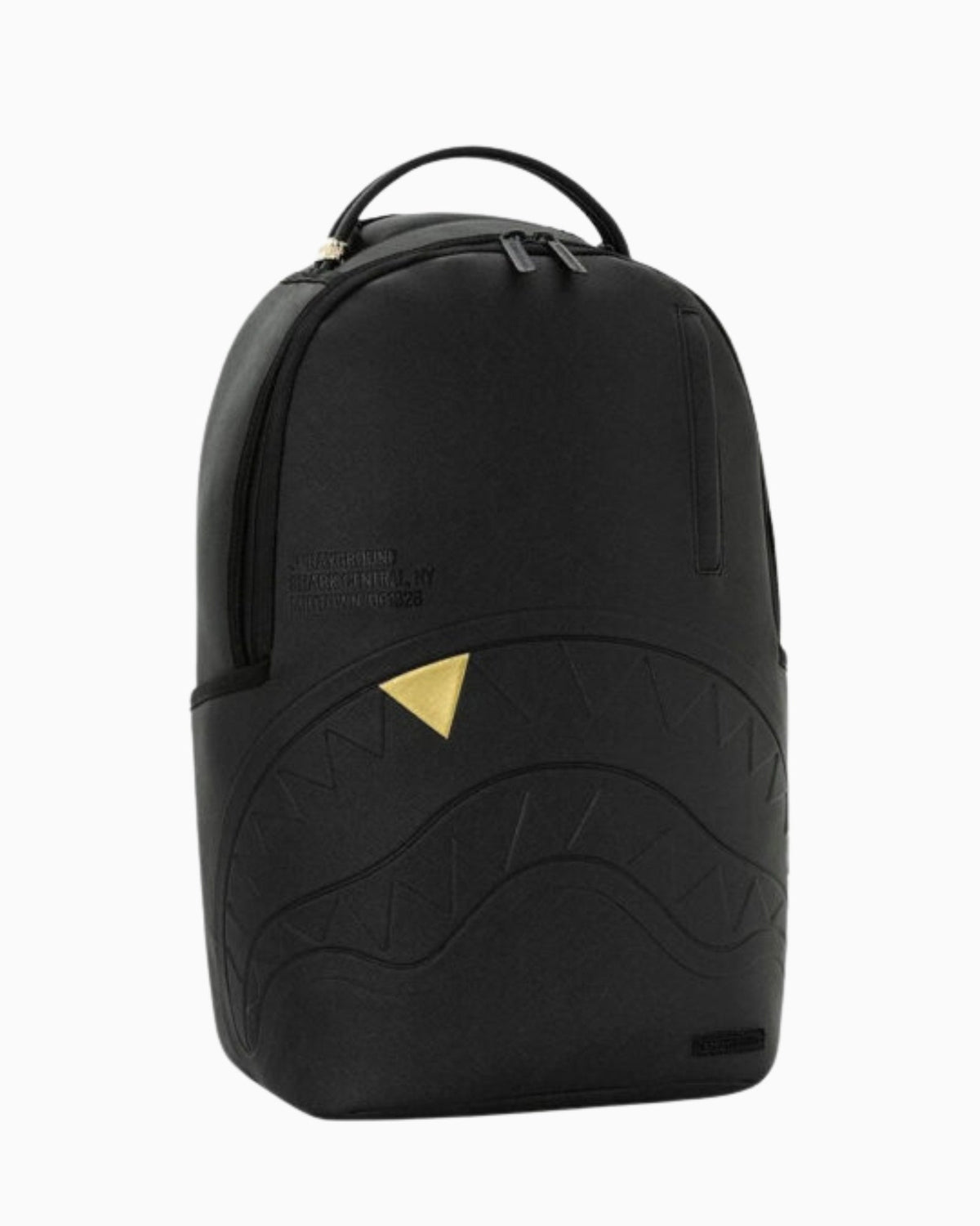 BLACKED OUT EMBOSSED GOLD TOOTH BACKPACK 
