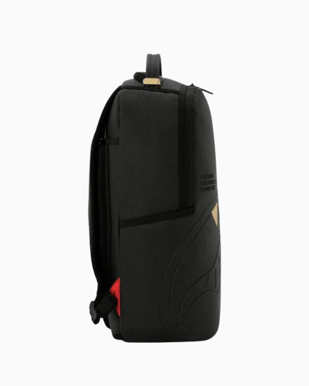 BLACKED OUT EMBOSSED GOLD TOOTH BACKPACK 