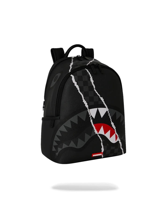 CENTER RIP REVEALING GRAY  CHECK SAVAGE BACKPACK 