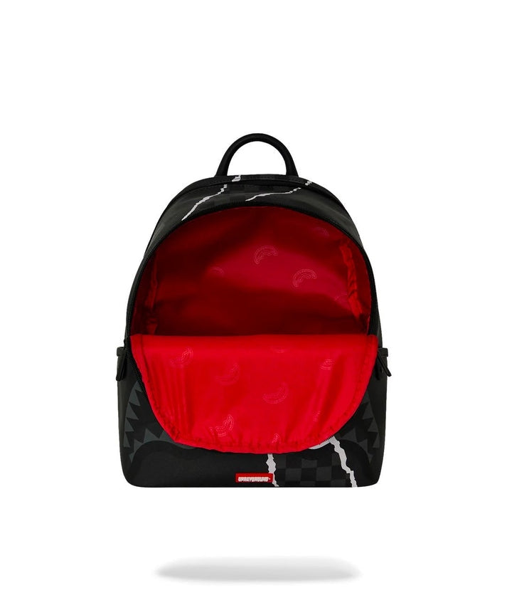 CENTER RIP REVEALING GRAY  CHECK SAVAGE BACKPACK 
