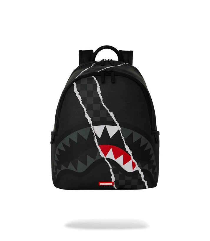 CENTER RIP REVEALING GRAY  CHECK SAVAGE BACKPACK 