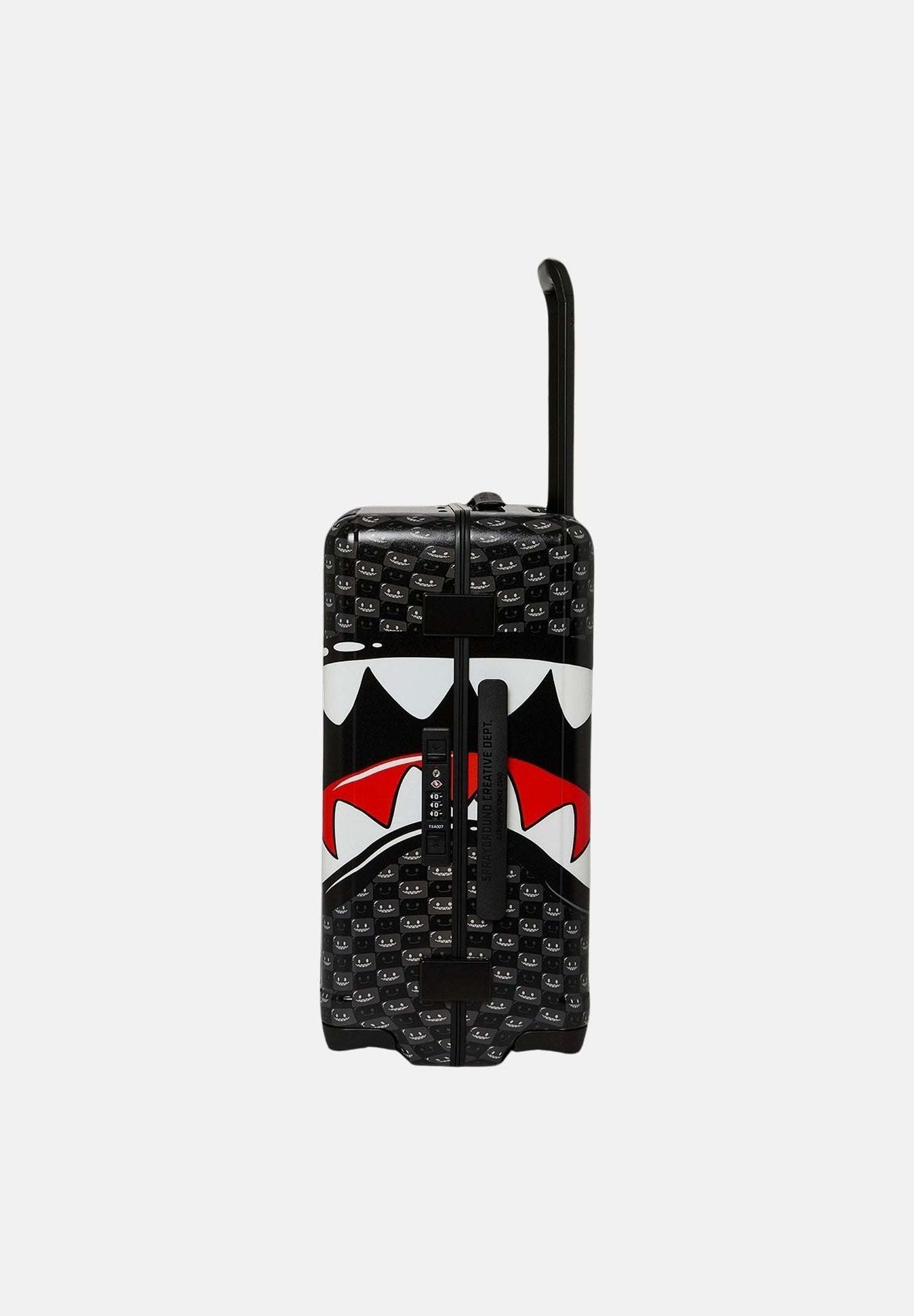 SHARKS IN PARIS WTF BUBBLY BLACK CHECK CARRY-ON LUGGAGE 