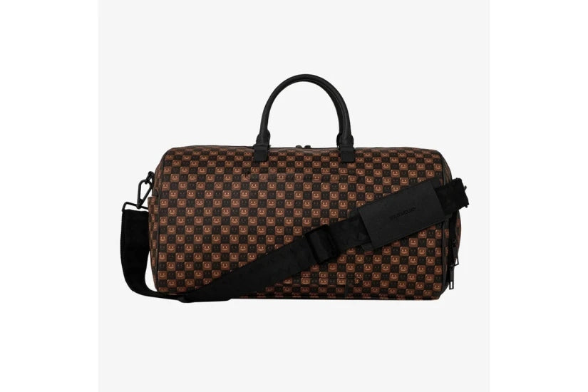 SHARKS IN PARIS WTF BUBBLE BROWN CHECK DUFFLE 