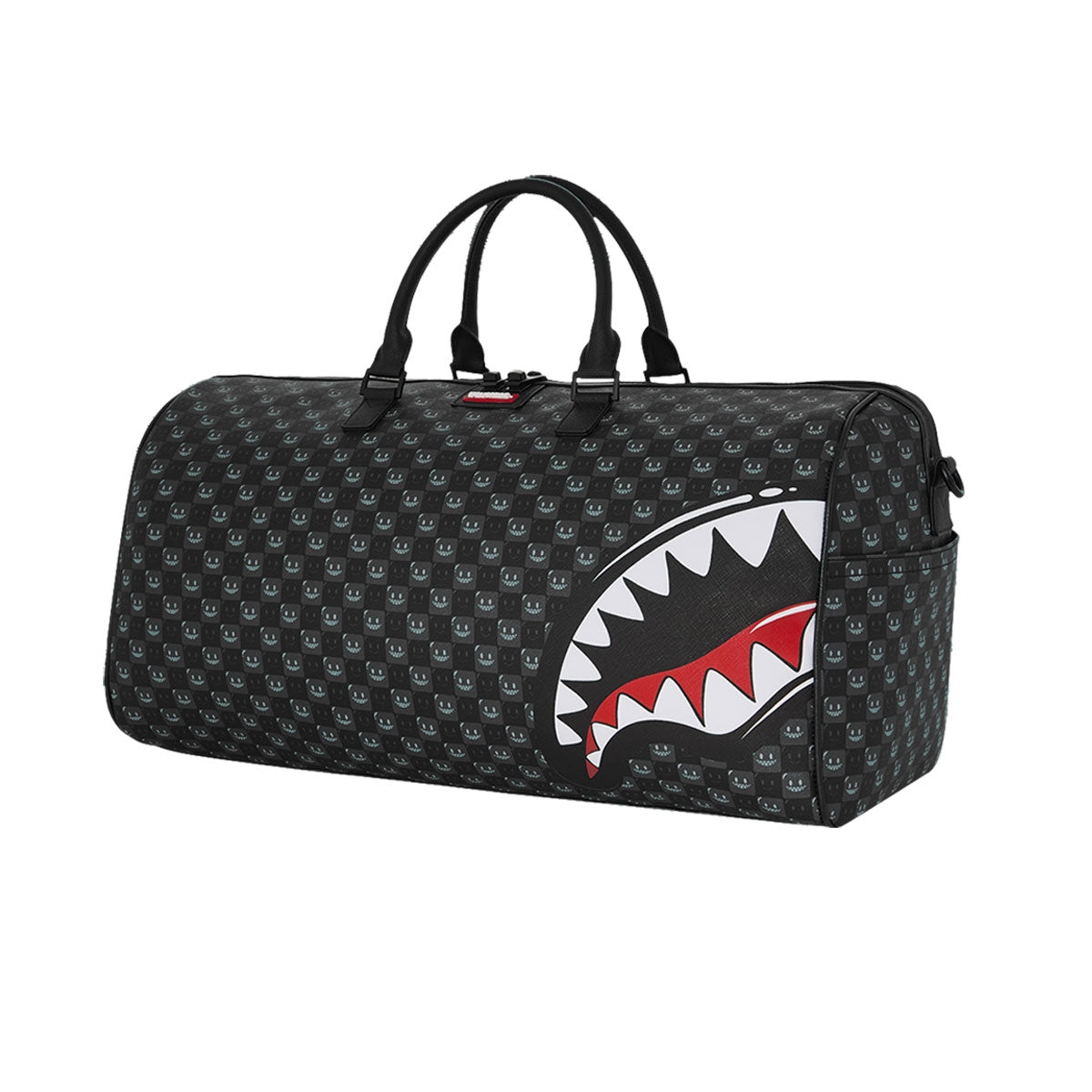 SHARKS IN PARIS WTF BUBBLY BLACK CHECK DUFFLE 