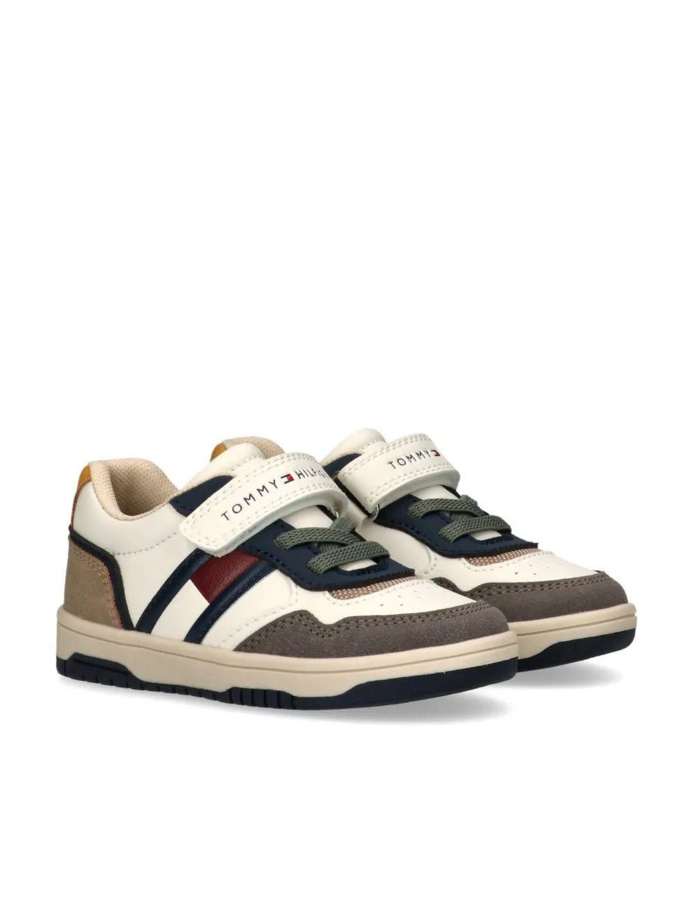 SNEAKER BASSA LACCI/VELCRO 