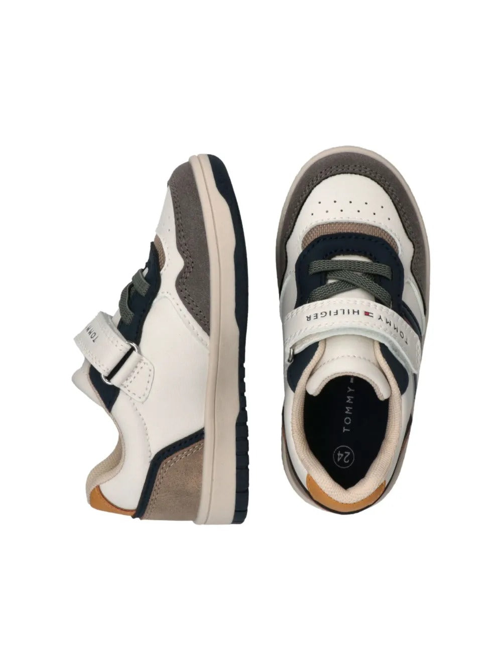 SNEAKER BASSA LACCI/VELCRO 