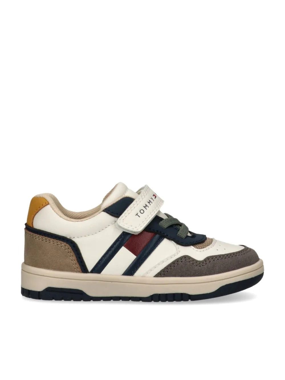 SNEAKER BASSA LACCI/VELCRO 