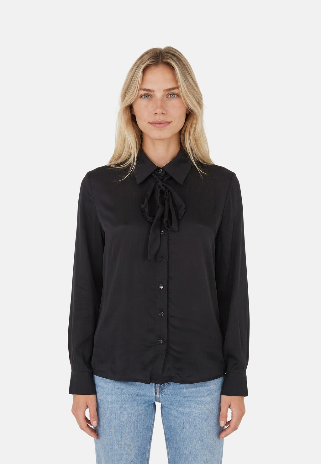 CAMICIA DONNA CON FIOCCO COLLO 