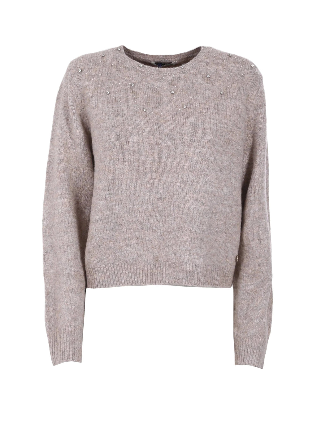 MAGLIA DONNA GIROCOLLO CON APPLICAZIONI 