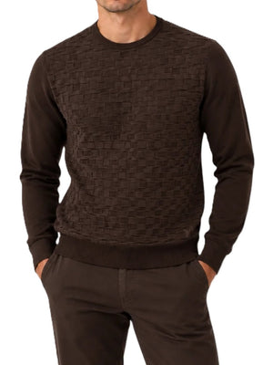 YES ZEE MAGLIA UOMO GIROCOLLO, LAVORAZIONE GEOMETRICA