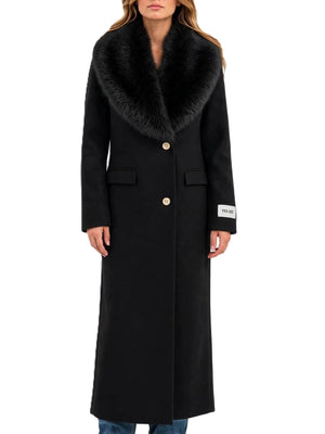 YES ZEE CAPPOTTO DONNA LINEA DIRITTA, COLLO STACCABILE