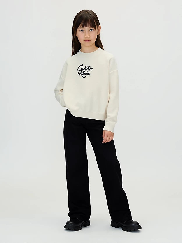 SCRIPT LOGO GRAPHIC CN SWEATER 