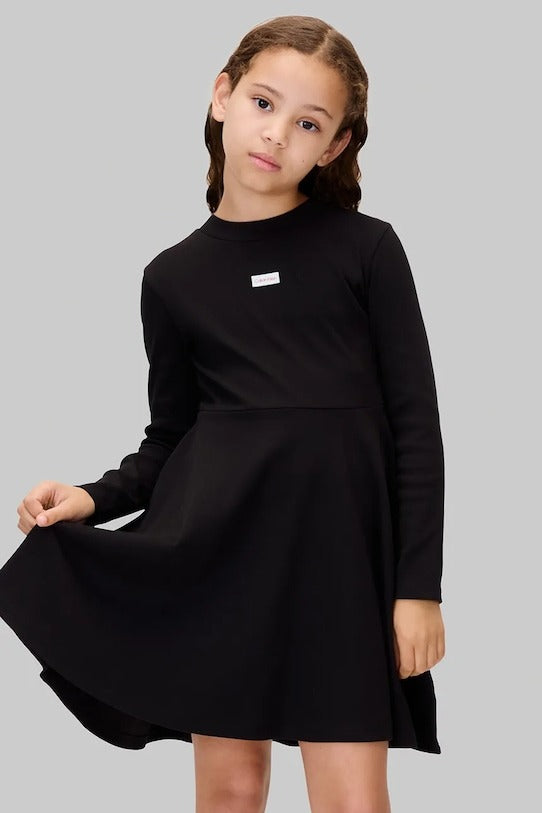 RIB LS DRESS 