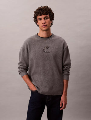CALVIN KLEIN JEANS LS EMBOSSED LOGO CRE
