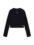 GUESS SWEATER LS CROP TOP ZIPPER
