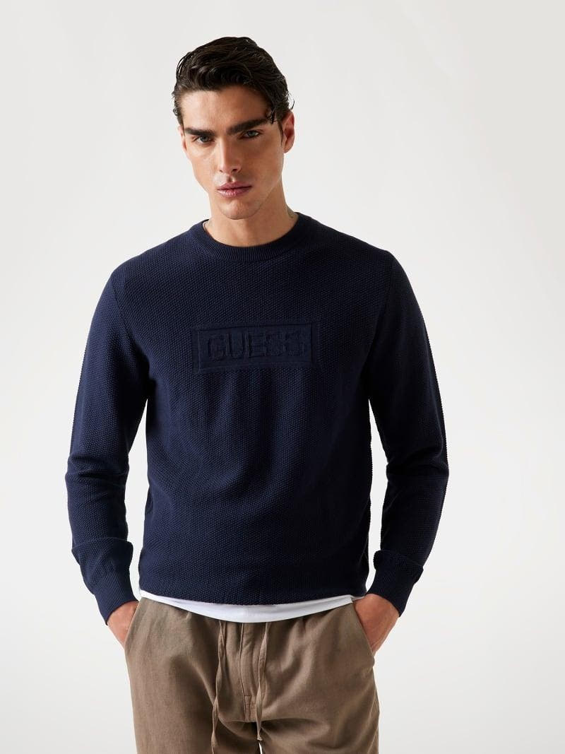 HARRISON CN LS STITCH LOGO SWT 