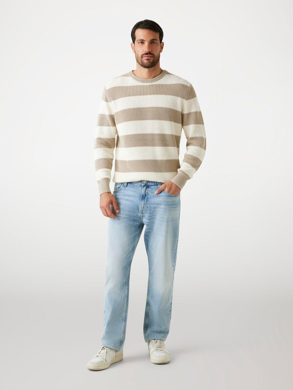 HERBIE CN RIBBED WASHED SWEATE 