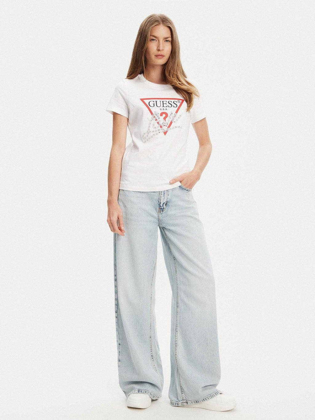 SS CN PEARLS LOVE TRIANGLE TEE 