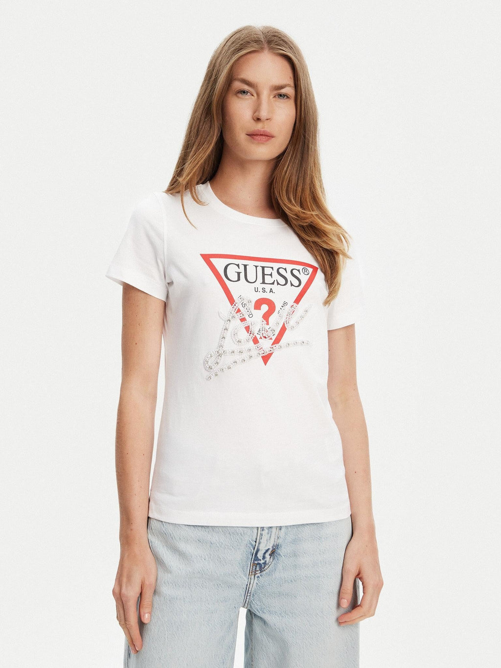 SS CN PEARLS LOVE TRIANGLE TEE 