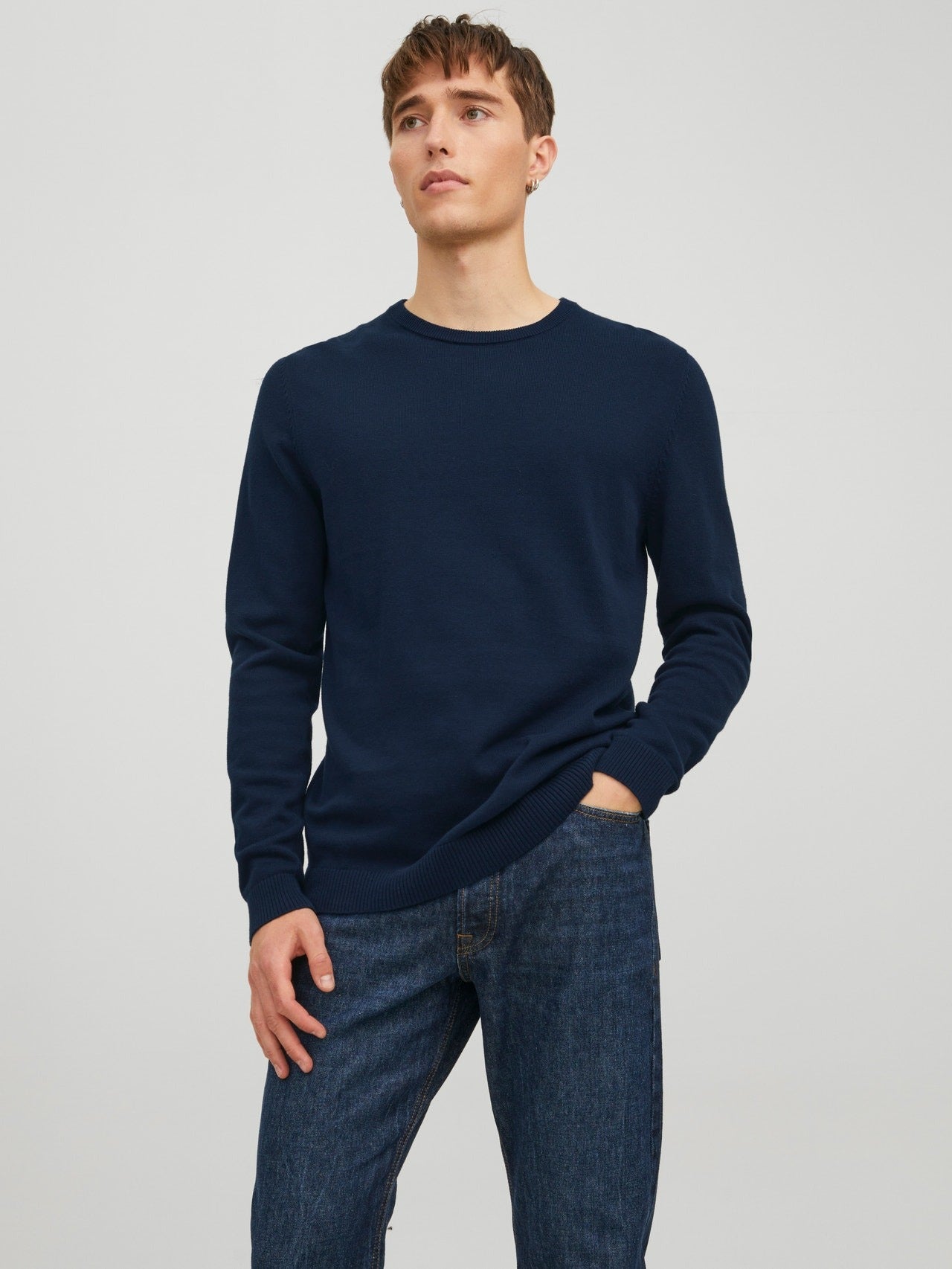 JJEBASIC KNIT CREW NECK NOOS 