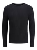JACK AND JONES JJEEMIL KNIT CABLE CREW NECK NOOS