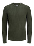 JACK AND JONES JJEEMIL KNIT CABLE CREW NECK NOOS