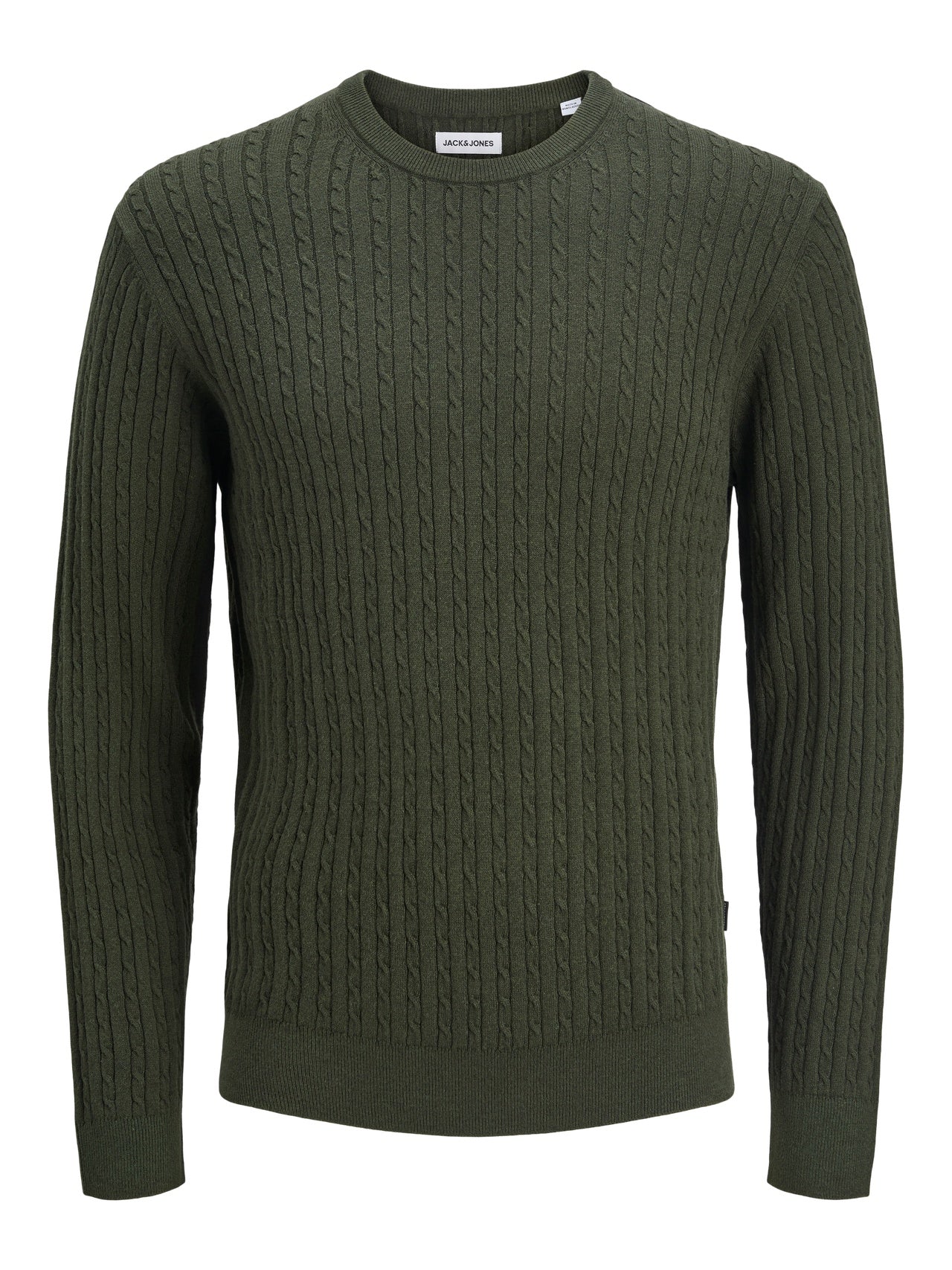 JJEEMIL KNIT CABLE CREW NECK NOOS 
