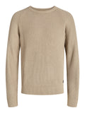 JACK AND JONES JJPANNEL KNIT CREW NECK AW25