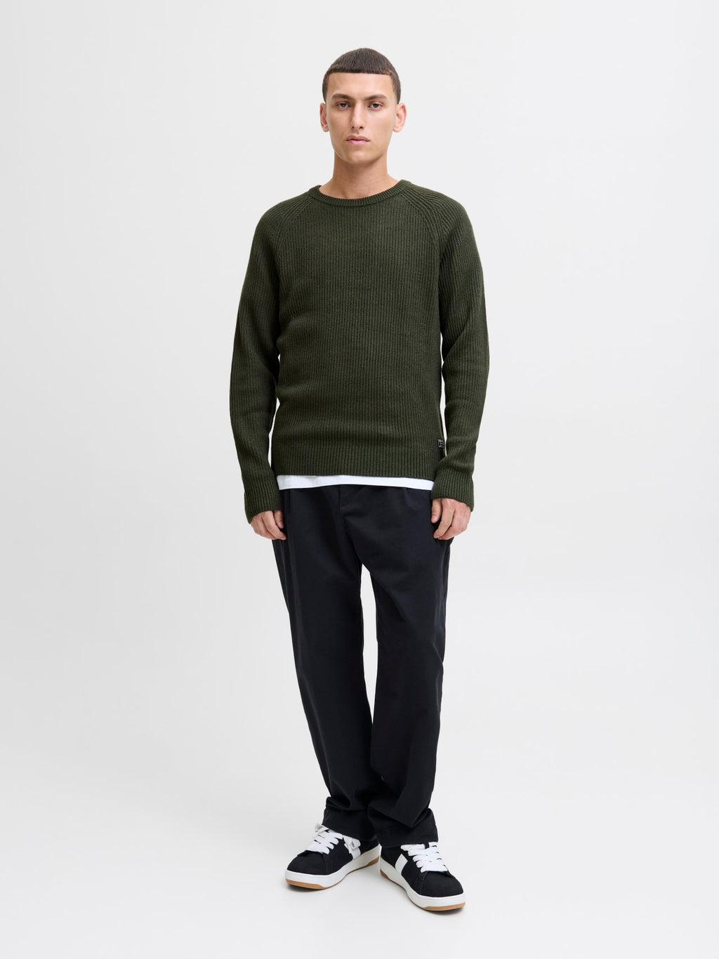 JJPANNEL KNIT CREW NECK AW25 