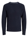 JACK AND JONES JJPANNEL KNIT CREW NECK AW25