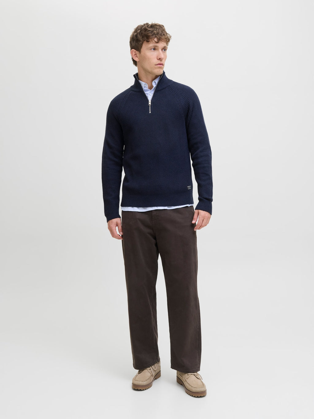 JJPANNEL KNIT HALF ZIP AW25 