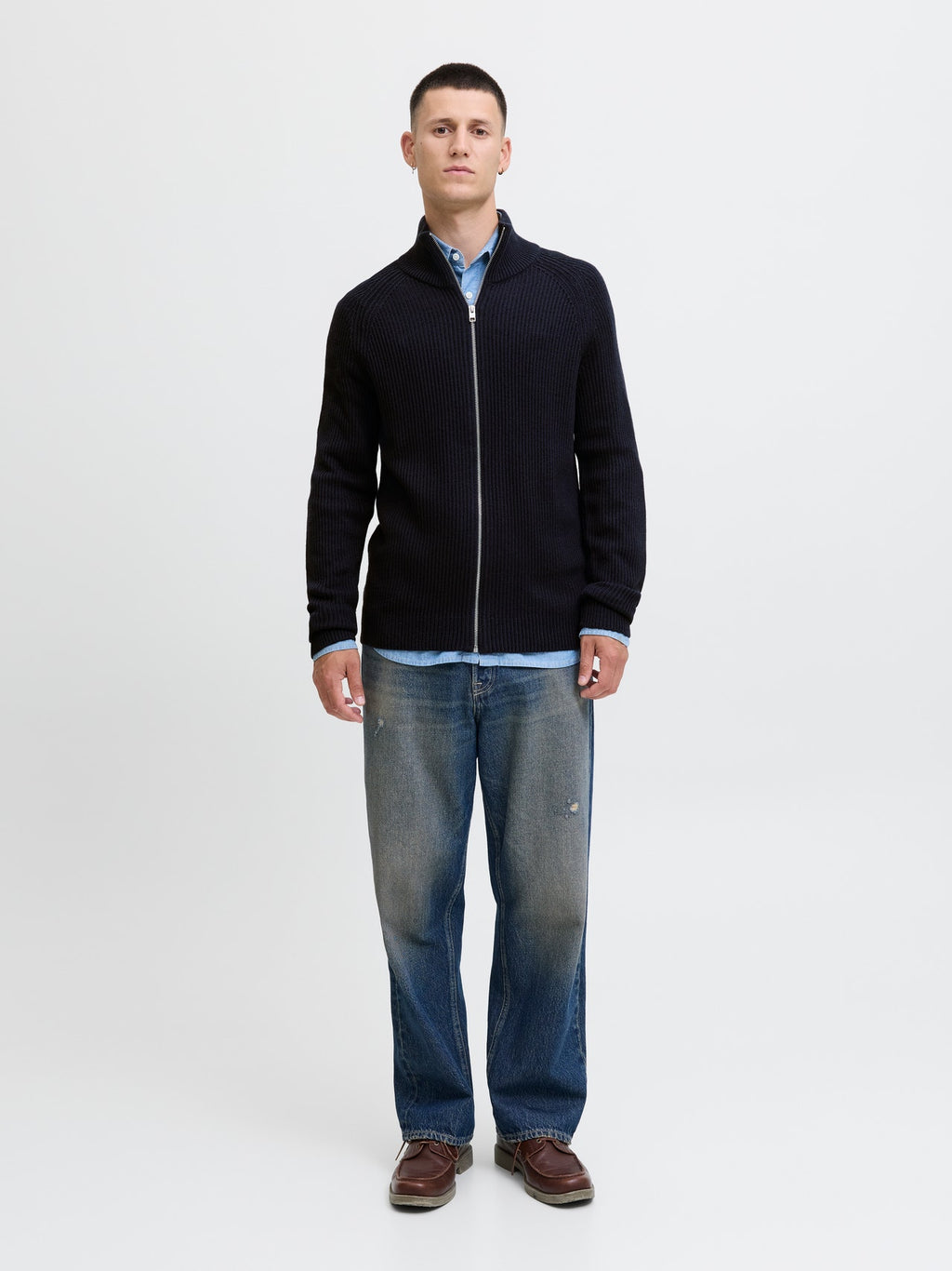 JJPANNEL KNIT ZIP CARDIGAN AW25 