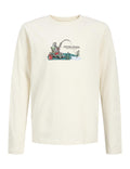 JACK JONES KIDS JORSKULL NATURE TEE LS CREW NECK SN JNR