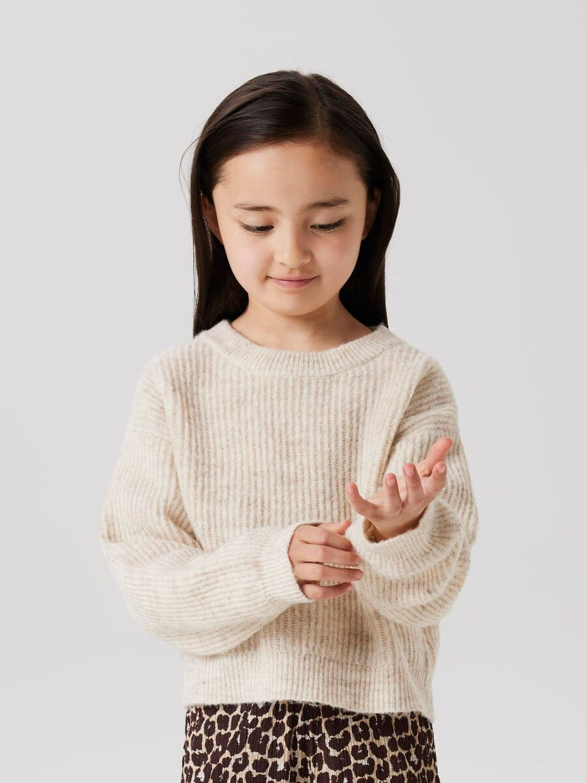 NKFHOLLY LS BOXY SHORT KNIT NOOS 