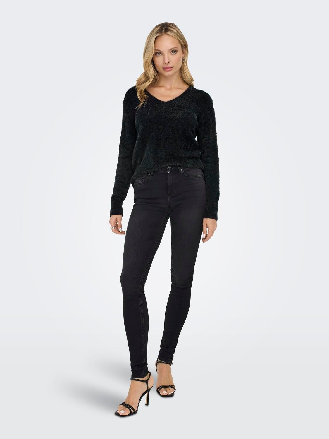 ONLELLA PIUMO LS V-NECK KNT 