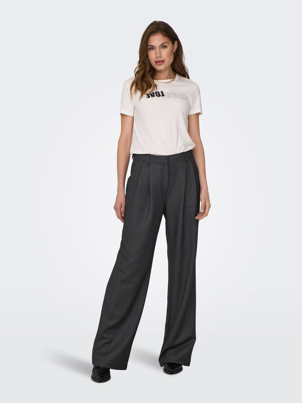 ONLHATTIE HW PLEAT STR PANT TLR NOOS 