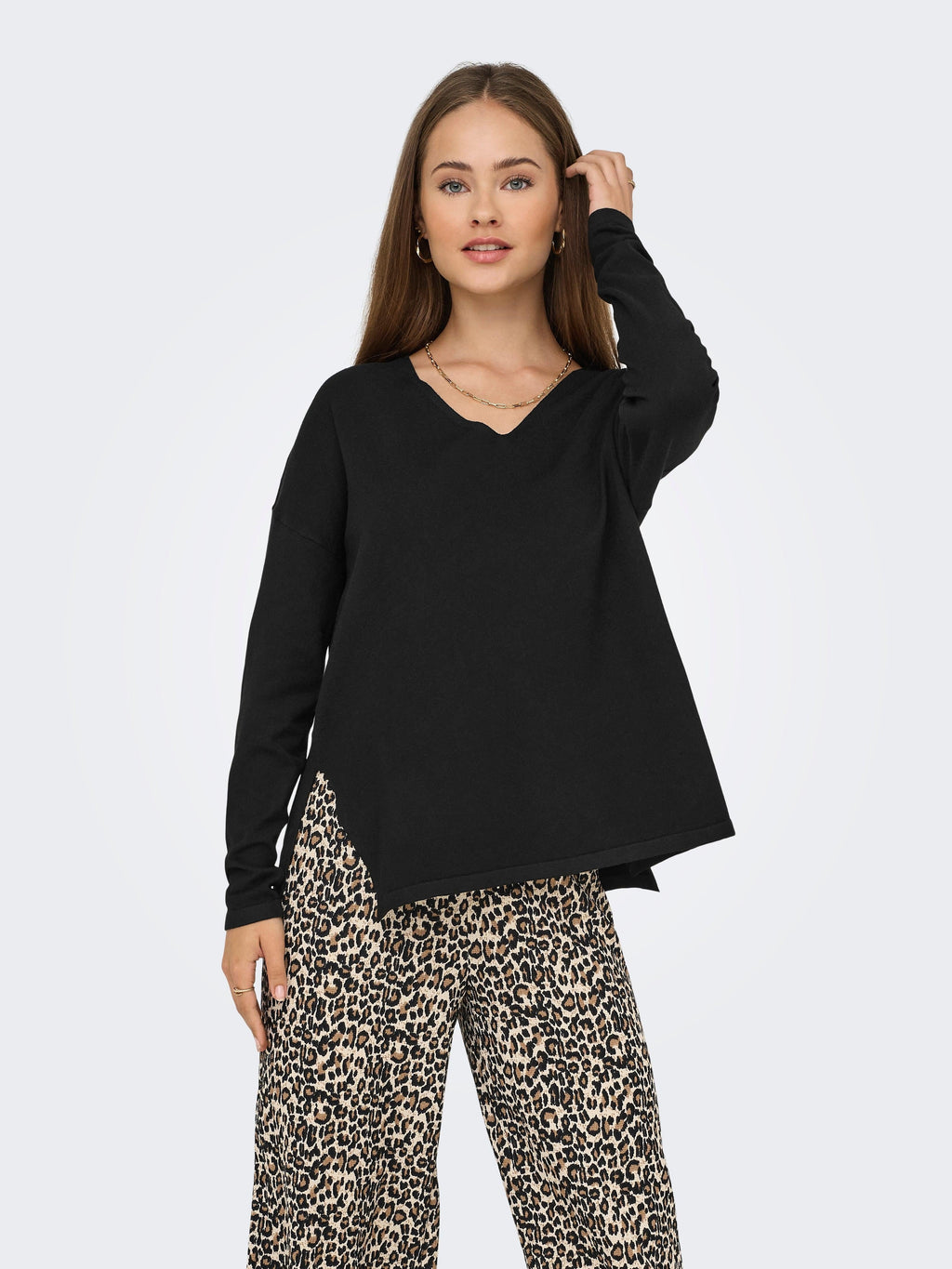 ONLAMALIO LIFE LS V-NECK KNT 