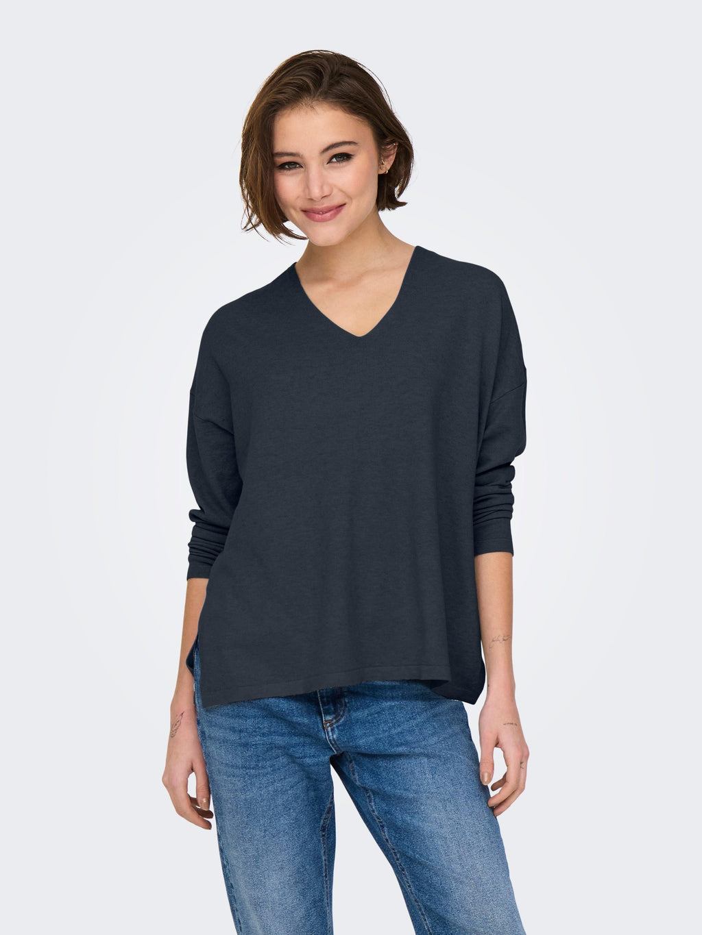 ONLAMALIO LIFE LS V-NECK KNT 