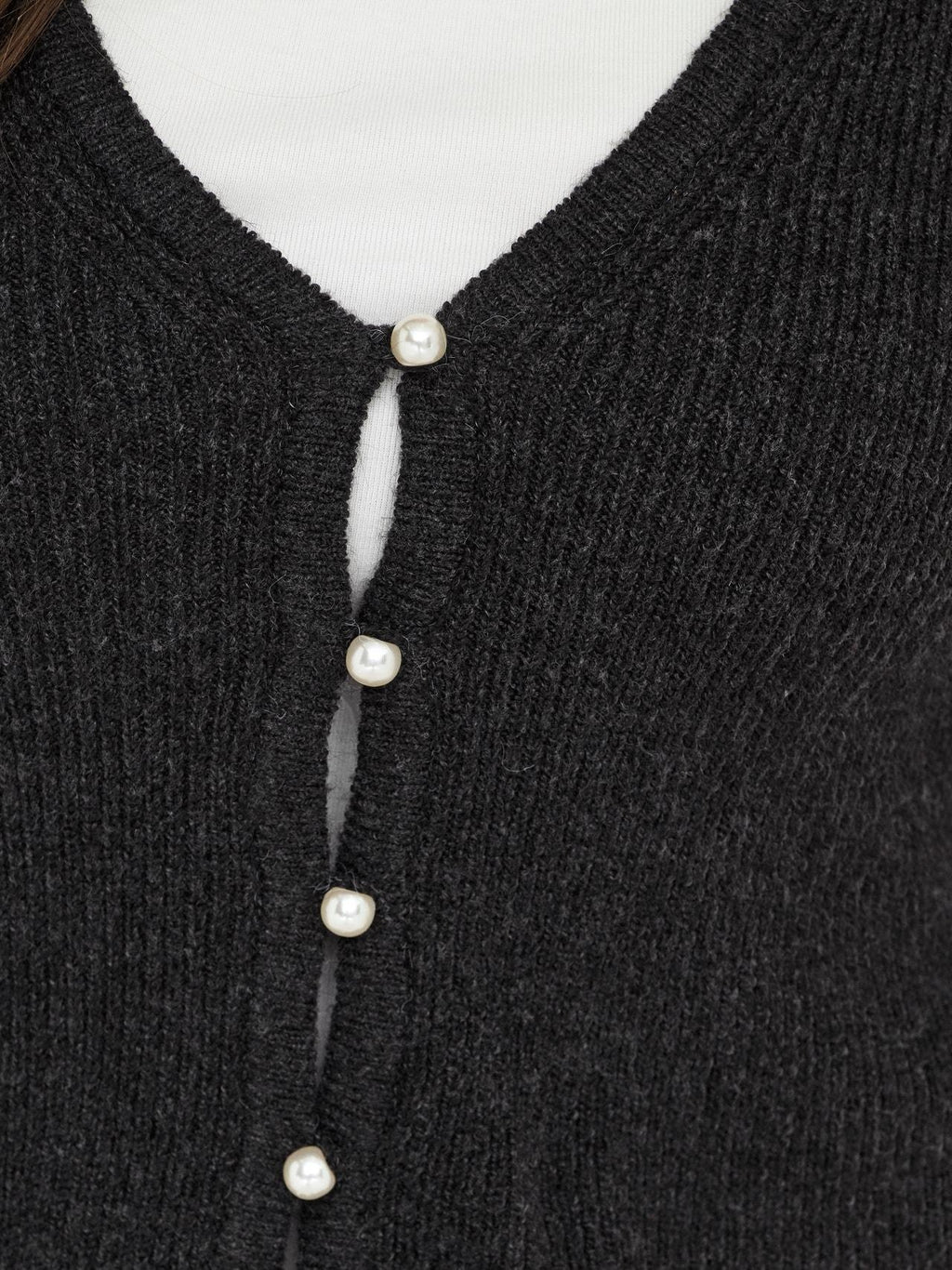 ONLRICA LIFE LS VNECK PEARLCARD KNT 
